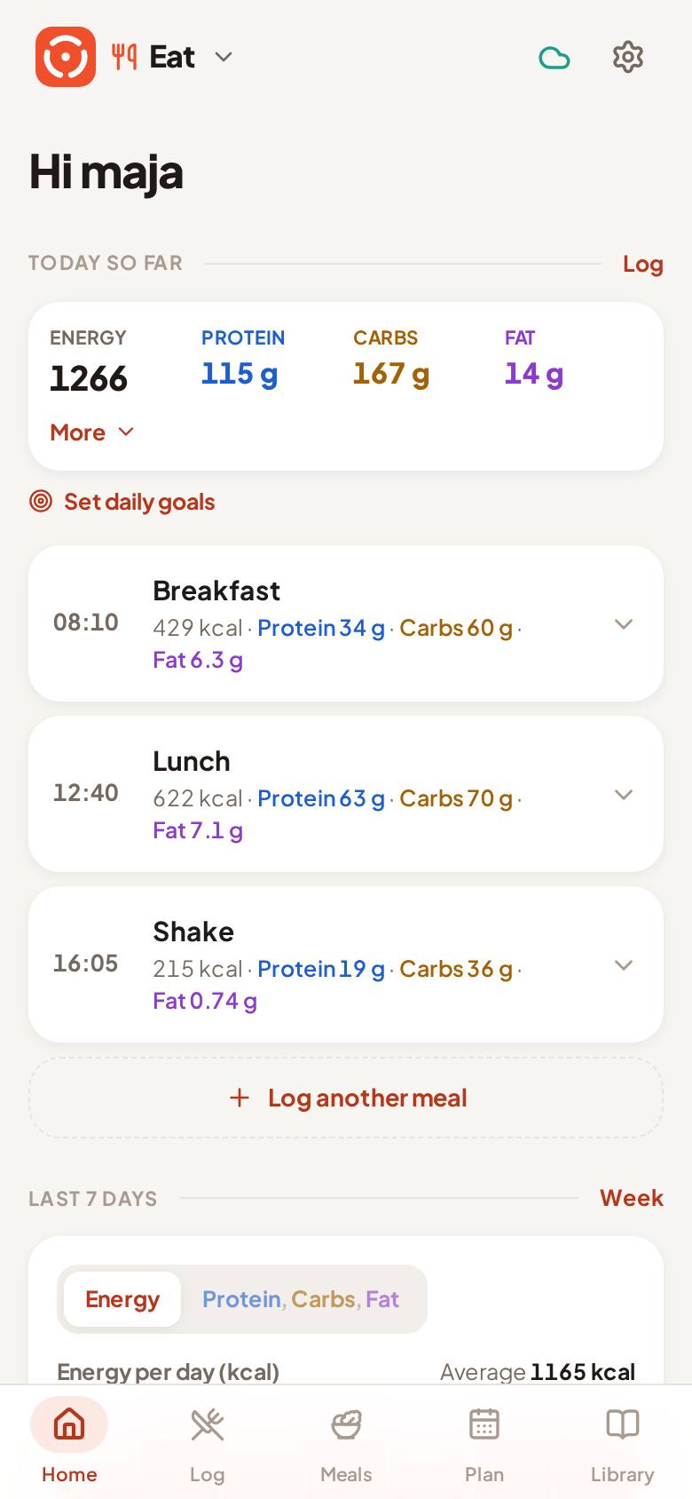 What you eat, in numbers